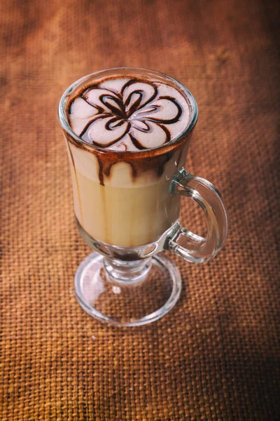 Cappuccino Koken Een Lekker Drankje — Stockfoto