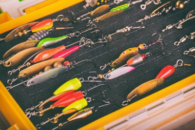 Vinnitsa, Ukrayna-18 Mayıs, 2017:Fishing dişli