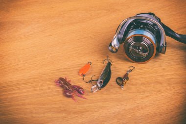 Vinnitsa, Ukrayna-18 Mayıs, 2017:Fishing dişli