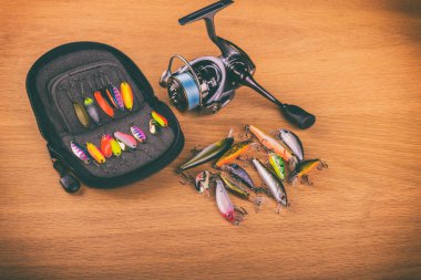 Vinnitsa, Ukrayna-18 Mayıs, 2017:Fishing dişli