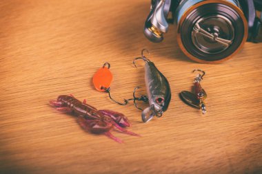 Vinnitsa, Ukrayna-18 Mayıs, 2017:Fishing dişli