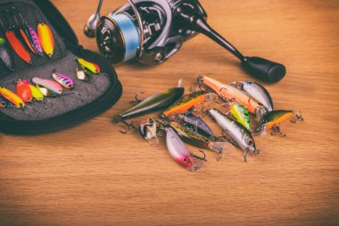 Vinnitsa, Ukrayna-18 Mayıs, 2017:Fishing dişli