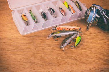 Vinnitsa, Ukrayna-18 Mayıs, 2017:Fishing dişli