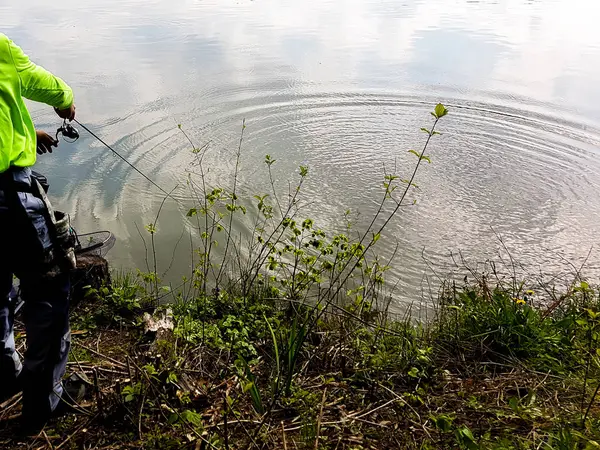 Pesca sul lago — Foto Stock