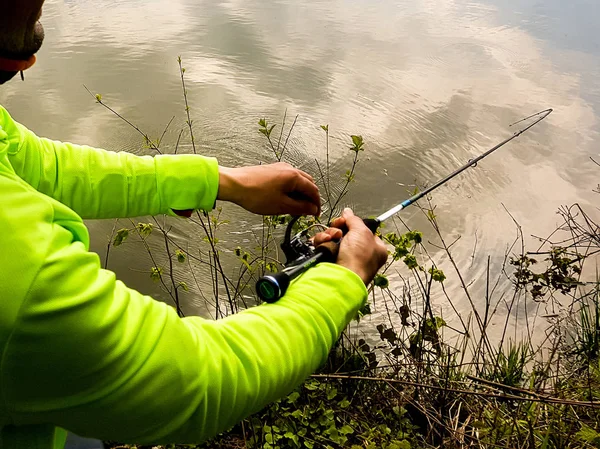 Pesca sul lago — Foto Stock