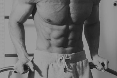 Güzel bir adam vücut pompalanır'ın. Vücut geliştirme kavramı