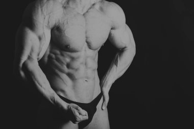 Güzel bir adam vücut pompalanır'ın. Vücut geliştirme kavramı