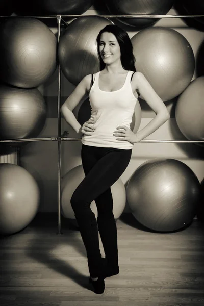 Chica Deportiva Gimnasio — Foto de Stock