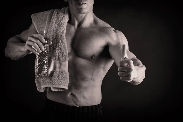 Muskulös Atletisk Bodybuilder Fitness Modell — Stockfoto