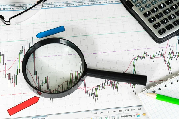 Vinnitsa Ukraina Juni 2017 Analysera Forexmarknaden Finansiell Servicekoncept — Stockfoto