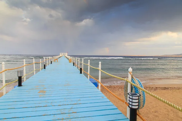 Vacker Himmel Och Blå Havet — Stockfoto