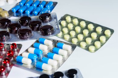 Arka plan üzerinde tıbbi bir konu, ilaç, ilaç