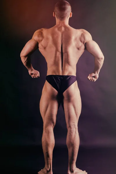 Muskulös Manliga Kroppen Resultatet Bodybuilding Träning — Stockfoto