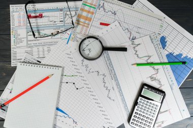 Finansal analizi ve grafikler. Forex ve hisse senedi piyasaları arka plan