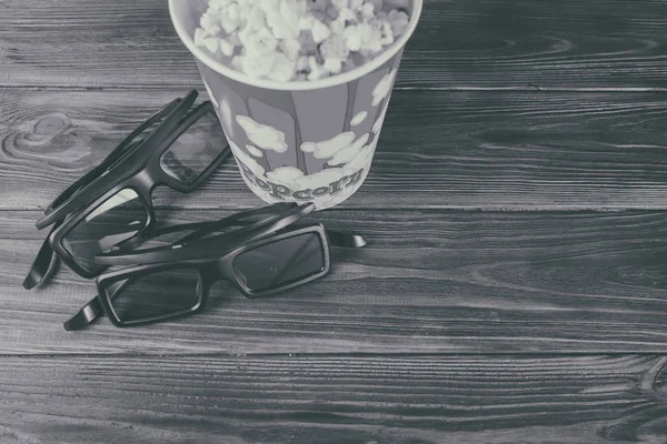 Popcorn Bicchieri Concetto Cinema — Foto Stock
