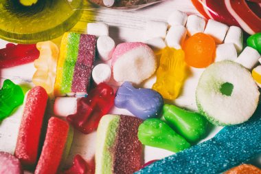 Birçok farklı tatlılar arka plan