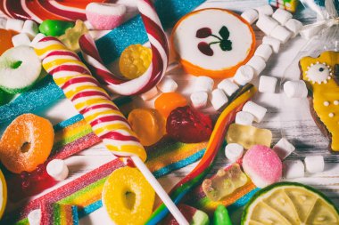 Birçok farklı tatlılar arka plan