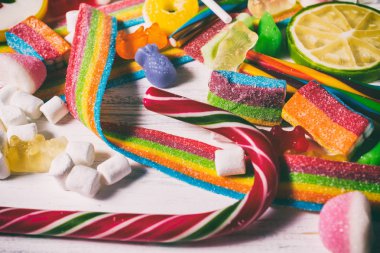 Birçok farklı tatlılar arka plan