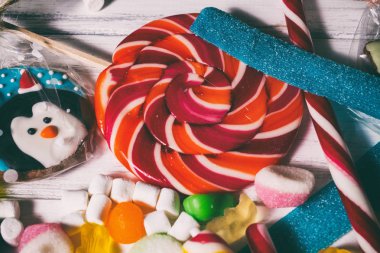 Birçok farklı tatlılar arka plan