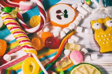 Birçok farklı tatlılar arka plan