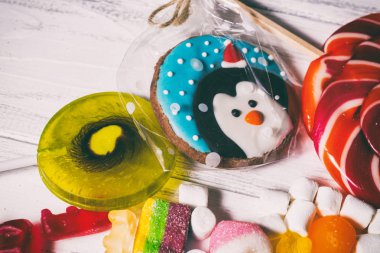 Birçok farklı tatlılar arka plan