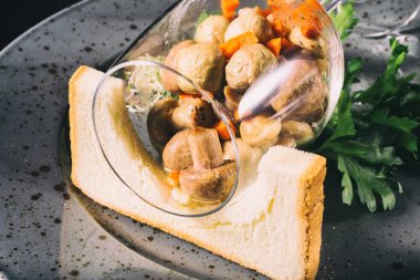 Meze olarak votka fotoğraf