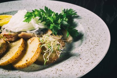 Meze olarak votka fotoğraf