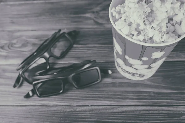 Popcorn Glasses Concept Cinema — Stock Photo, Image