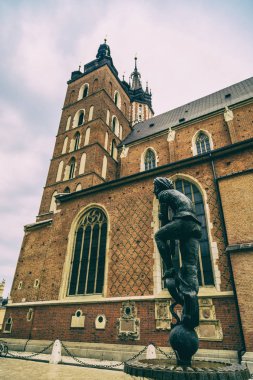 Krakow, Polonya - 25 Eylül 2016: Krakow muhteşem katedral