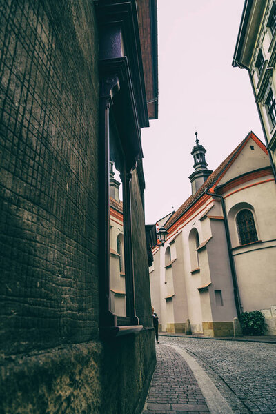 Krakow,Poland - September 25 , 2016: Ancient streets of Krakow