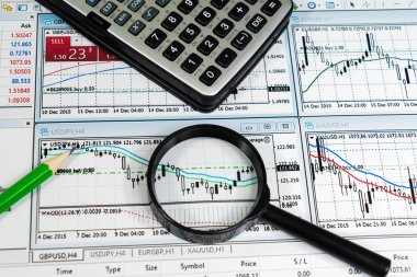 Finansal analizi ve grafikler. Forex ve hisse senedi piyasaları arka plan
