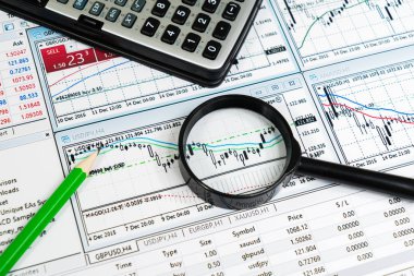 Finansal analizi ve grafikler. Forex ve hisse senedi piyasaları arka plan