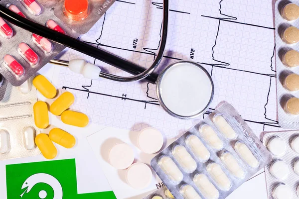 Háttér Téma Farmakológia Tabletta — Stock Fotó