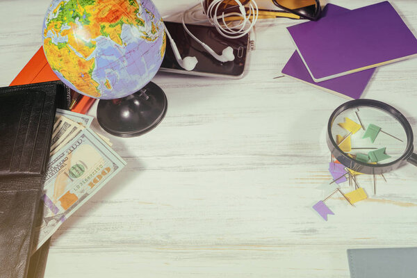 Background of one hundred dollar bills