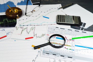 Finansal analizi ve grafikler. Forex ve hisse senedi piyasaları arka plan