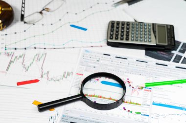 Finansal analizi ve grafikler. Forex ve hisse senedi piyasaları arka plan