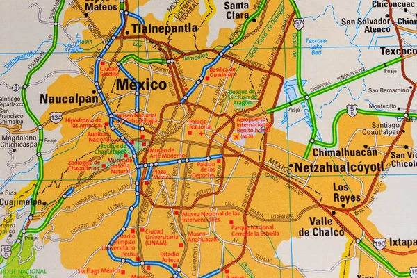 Vinnitsa Ucrânia Junho 2017 México Mapa Close — Fotografia de Stock
