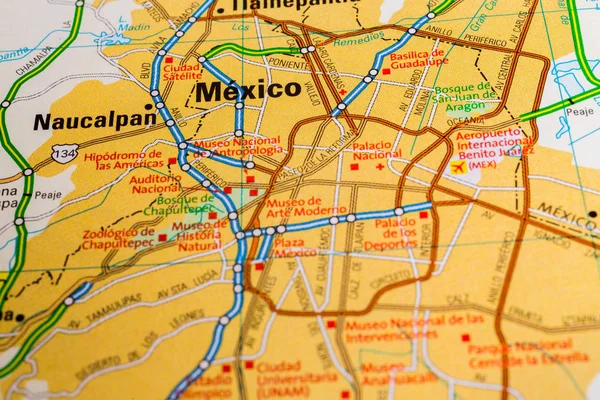 Vinnitsa Ukrajina Června 2017 Detailní Mapa Mexiko — Stock fotografie