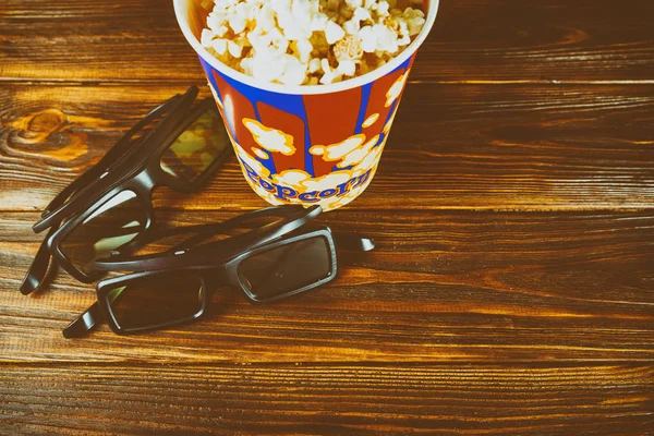 Film Und Popcorn Tandem — Stockfoto