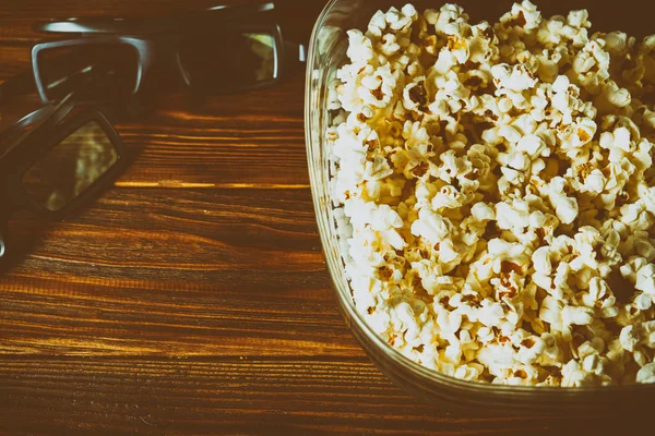 Film Und Popcorn Tandem — Stockfoto