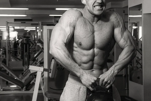 Muskulös Präglade Bodybuilder Vackra Foto — Stockfoto
