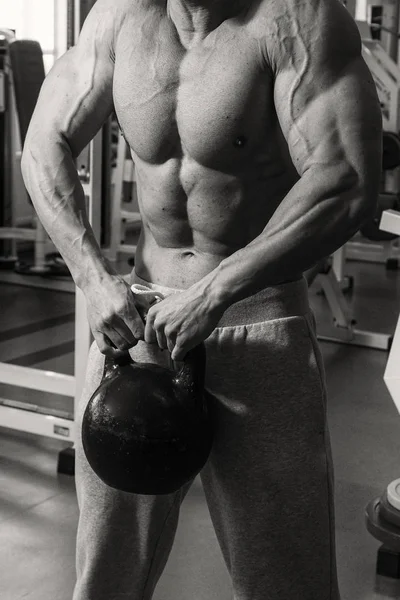 Muskulös Präglade Bodybuilder Vackra Foto — Stockfoto