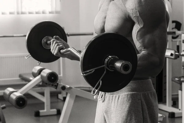 Muscular Relieve Culturista Hermosa Foto — Foto de Stock