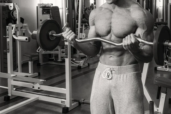 Muskulöser Geprägter Bodybuilder Schönes Foto — Stockfoto