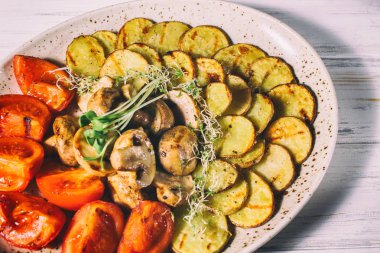 taze sulu sebze ızgara