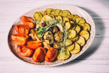 taze sulu sebze ızgara