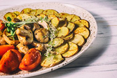 taze sulu sebze ızgara