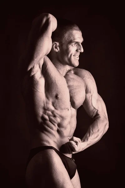 Ritratto Bodybuilder Foto Tonica — Foto Stock