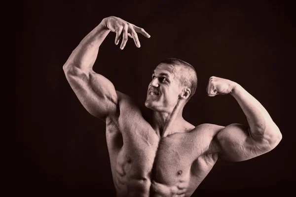 Ritratto Bodybuilder Foto Tonica — Foto Stock