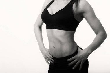 Bir spor kadının seksi vücut